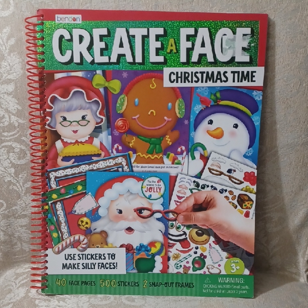 Create a Face Christmas Time Activity Book